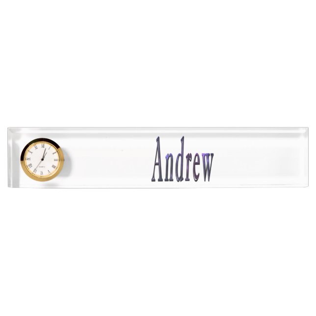 Blue Andrew Name Logo, Nameplate (Front)