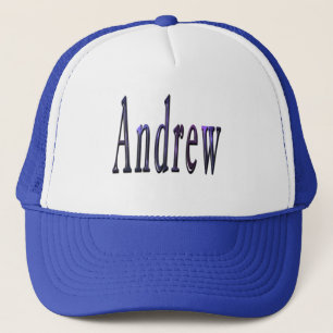 Blue Andrew Name Logo, Trucker Hat