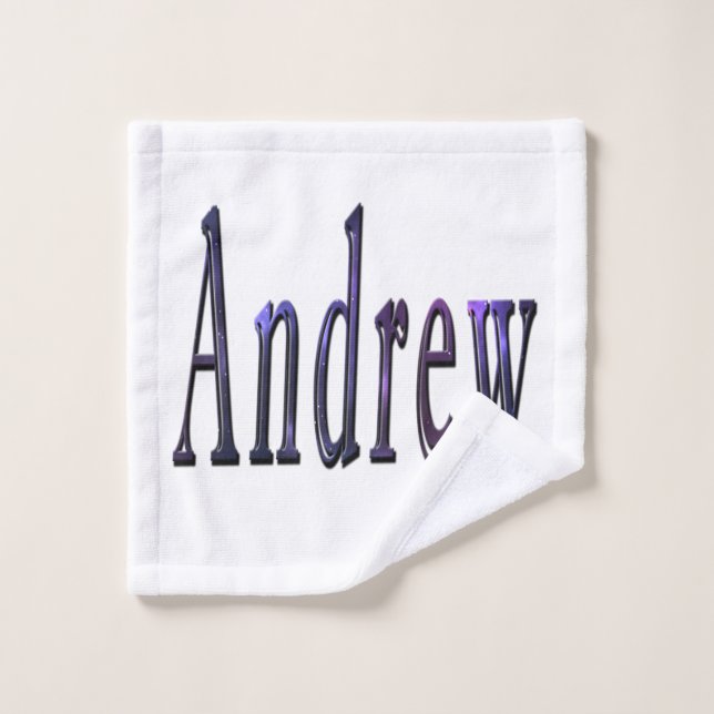 Blue Andrew Name, Wash Cloth (Wash Cloth)