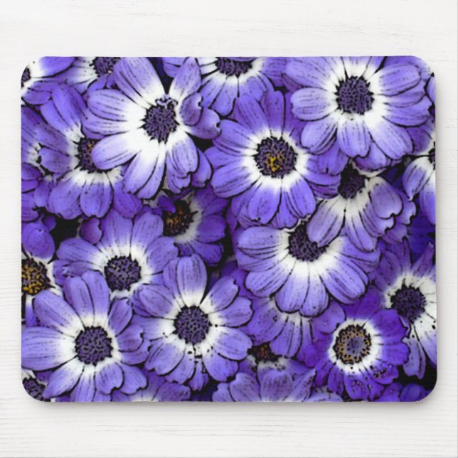 Blue Anemones Mouse Mat (Front)
