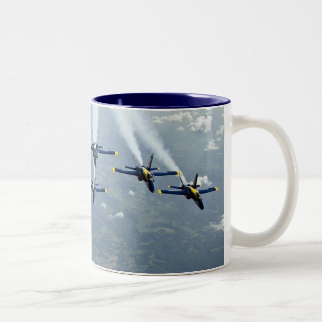 Blue Angel Fighter Jets Two-Tone Coffee Mug (Right)