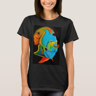 Blue Angel Fish Abstract T-Shirt