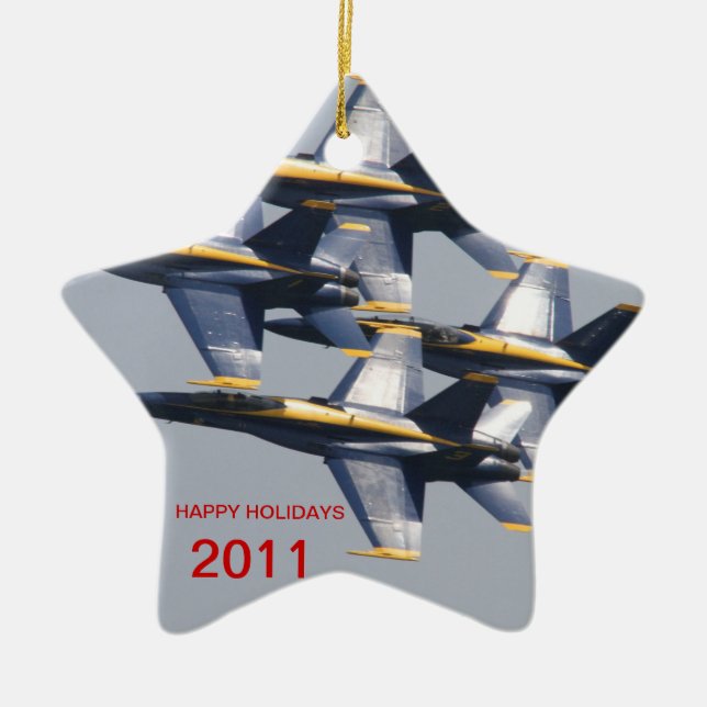 Blue Angel Holiday Ornaments by Todd Wakefield (Front)