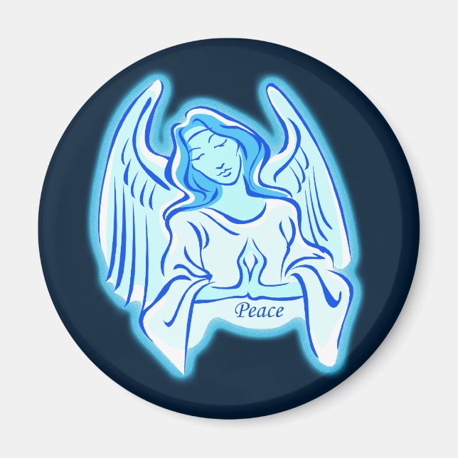 Blue Angel Of Peace Magnet (Front)