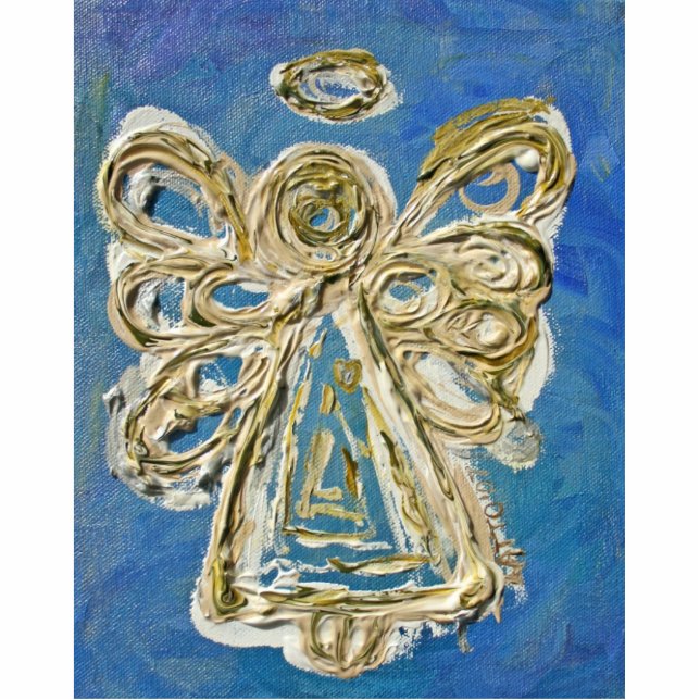 Blue Angel Ornament Photo Sculpture Decoration (Front)