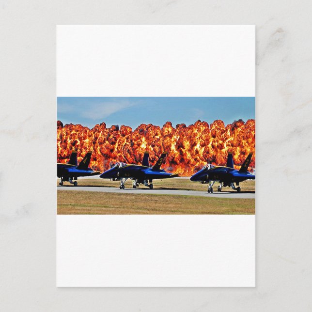 Blue Angel Wall of Fire Postcard (Front)