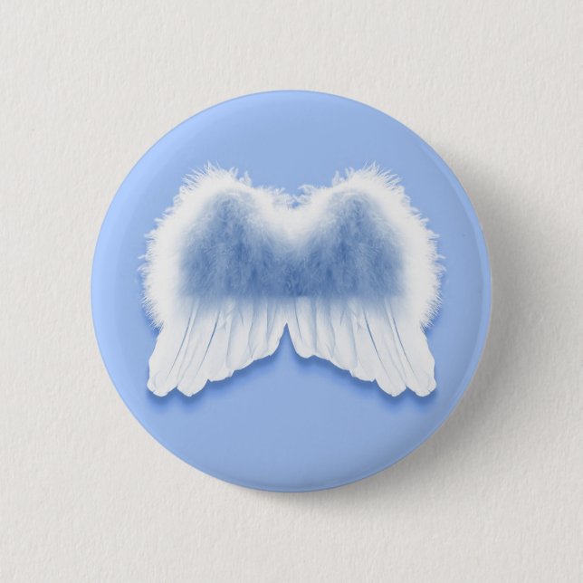 Blue Angel Wings 2¼ Inch Round Button (Front)