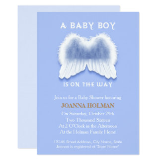 Angel Wings Baby Shower Invitations 4