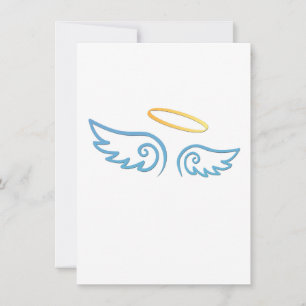 Blue Angel Wings with Halo