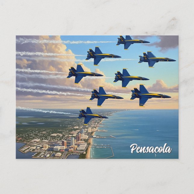 Blue Angels at Pensacola Florida Postcard (Front)