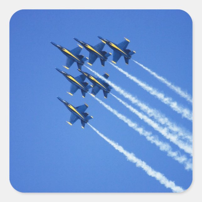Blue Angels flyby during 2006 Fleet Week 2 Square Sticker (Front)