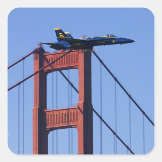Blue Angels flyby during 2006 Fleet Week 3 Square Sticker (Front)