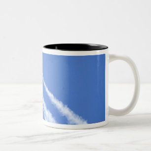 Blue Angels flyby during 2006 Fleet Week Two-Tone Coffee Mug