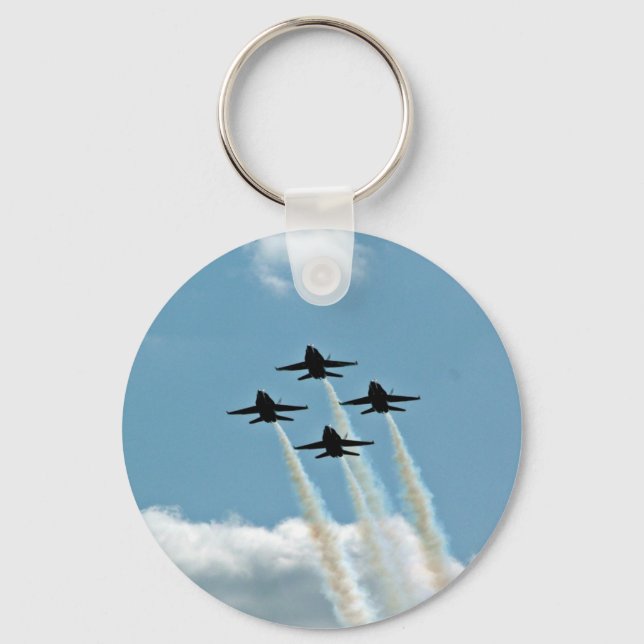 Blue angels in air show key ring (Front)
