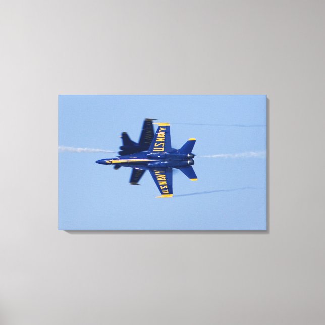 Blue Angels perform knife-edge pass during 2006 Canvas Print (Front)