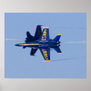Blue Angels perform knife-edge pass during 2006 Poster
