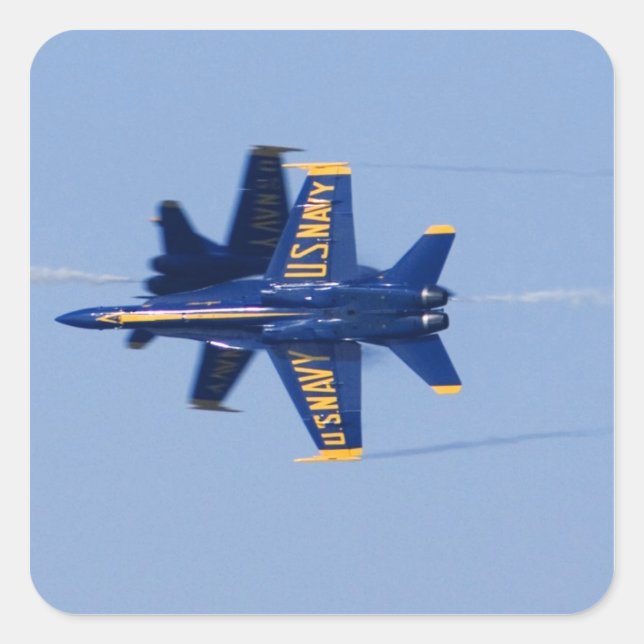 Blue Angels perform knife-edge pass during 2006 Square Sticker (Front)