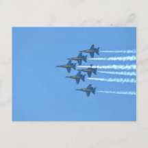 Blue Angels Six Jet Diagonal Formation with Smoke 