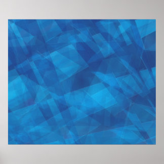 Blue Angles Abstract Contemporary Faux Canvas Prin Poster