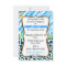 Blue animal print baby shower invitation