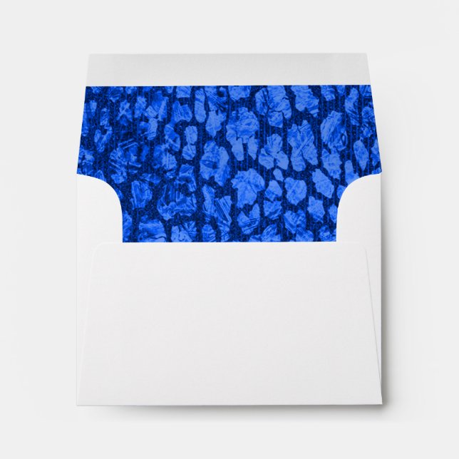 Blue Animal Print RSVP Envelope (Back (Bottom))