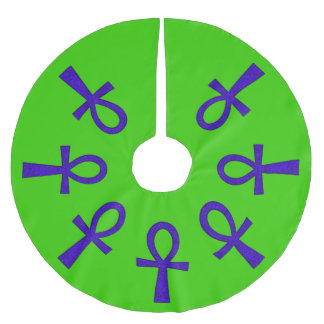 Blue Ankh Brushed Polyester Tree Skirt