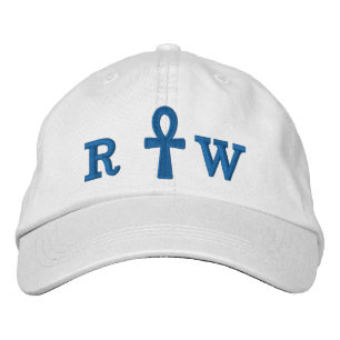 Blue Ankh Embroidered Hat
