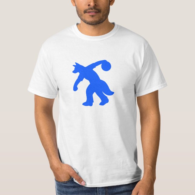 Blue Anthropomorphic Canine Bowling Shirt 0001 (Front)