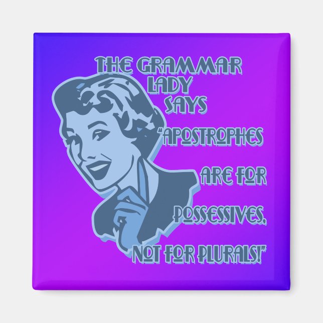 Blue Apostrophes Magnets (Front)