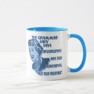 Blue Apostrophes Mugs