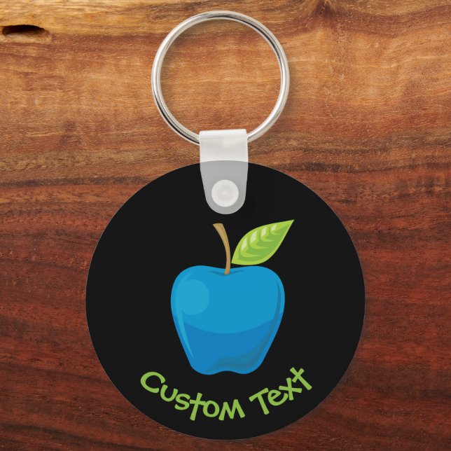 Blue Apple Keychain (Front)