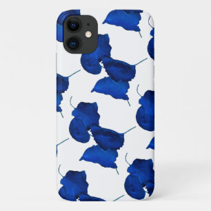 Blue Apricot Tree Leaves iPhone 11 Case