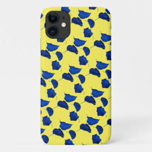 Blue Apricot Tree Leaves iPhone 11 Case