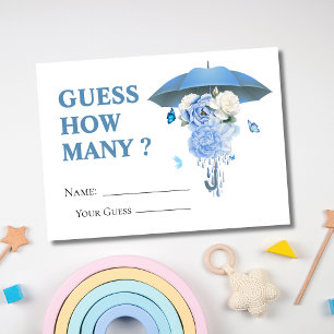 Blue April Showers Guess How Many Game Card