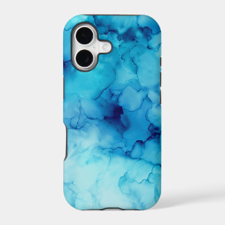 Blue Aqua Alcohol Ink Abstract