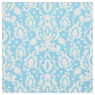 Blue Aqua Casbah Damask Fabric