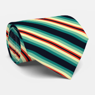 Blue Aqua Green Yellow Red Tie