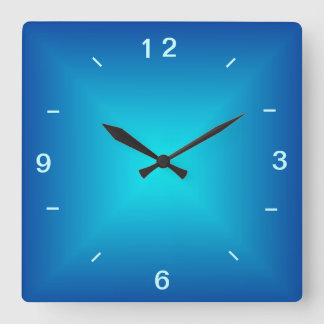 Blue Aqua Illuminated Design > Plain Wall Clock