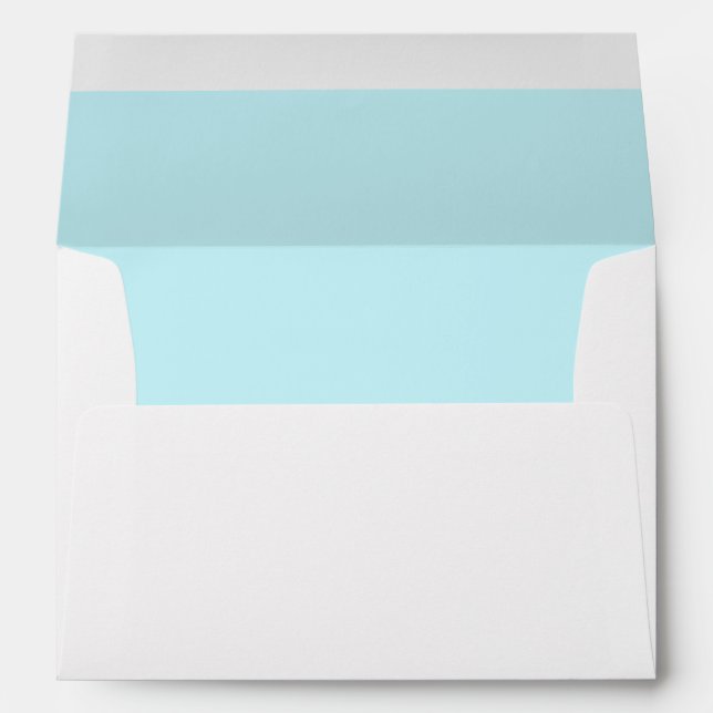Blue Aqua Light Invitation Envelope (Back (Bottom))