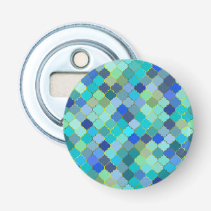 Blue Aqua Moroccan Mosaic Bottle Opener