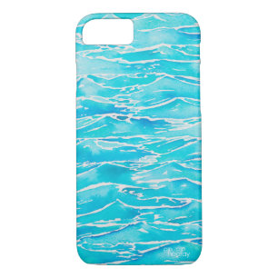 Blue Aqua Ocean Sea Waves Watercolor Iphone 7/8 iPhone 8/7 Case