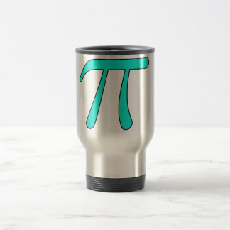 Blue Aqua Pink Hot Baby Light Pi 3.14 symbol Math Travel Mug