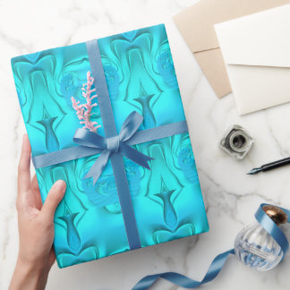 ~ BLUE AQUA Shades ~ STARTLINGLY 3D ~  Wrapping Paper