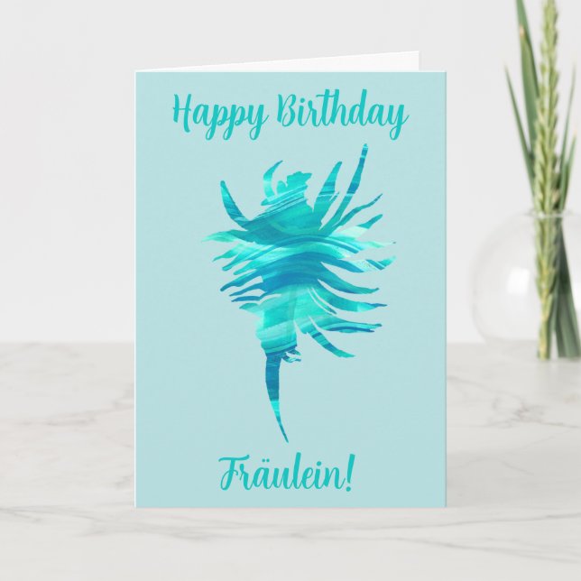 Blue-Aqua Silhouette conch shell Card (Front)