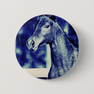 Blue Arabian Digital Art 6 Cm Round Badge