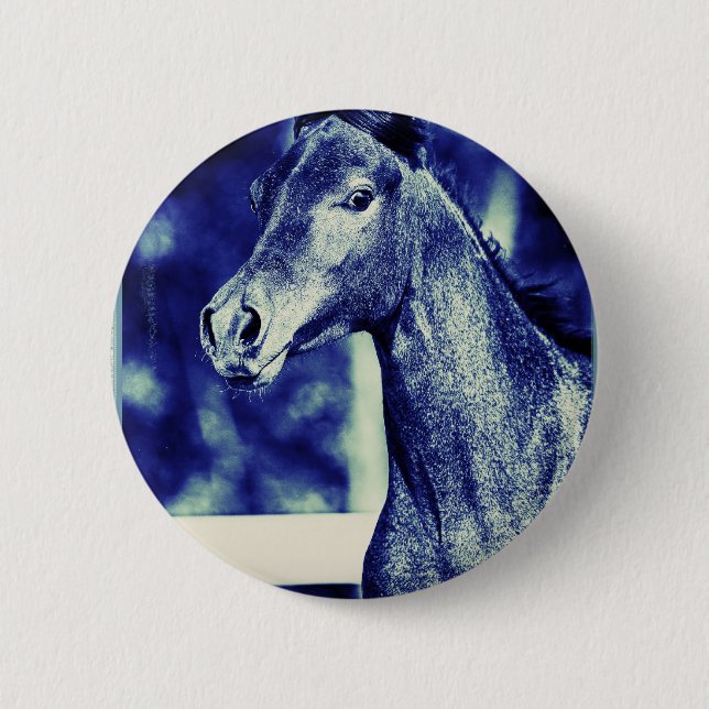 Blue Arabian Digital Art 6 Cm Round Badge (Front)