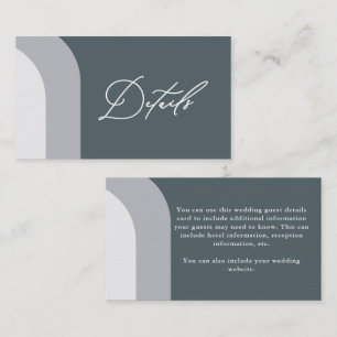 Blue Arches Wedding Guest Details Enclosure Card