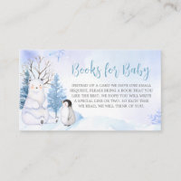 Blue Arctic Animals Baby Shower Books for Baby