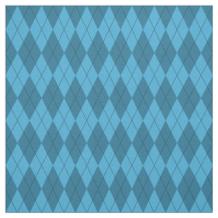 Blue Argyle Pattern Fabric