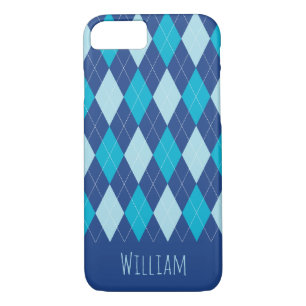 Blue Argyle Pattern iPhone 7/8 Case